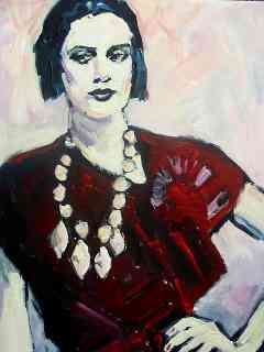 portrait woman in red